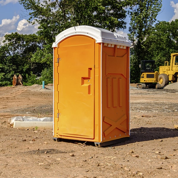 how often are the porta potties cleaned and serviced during a rental period in Three Way Tennessee